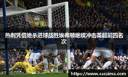 热刺凭借绝杀进球战胜埃弗顿继续冲击英超前四名次